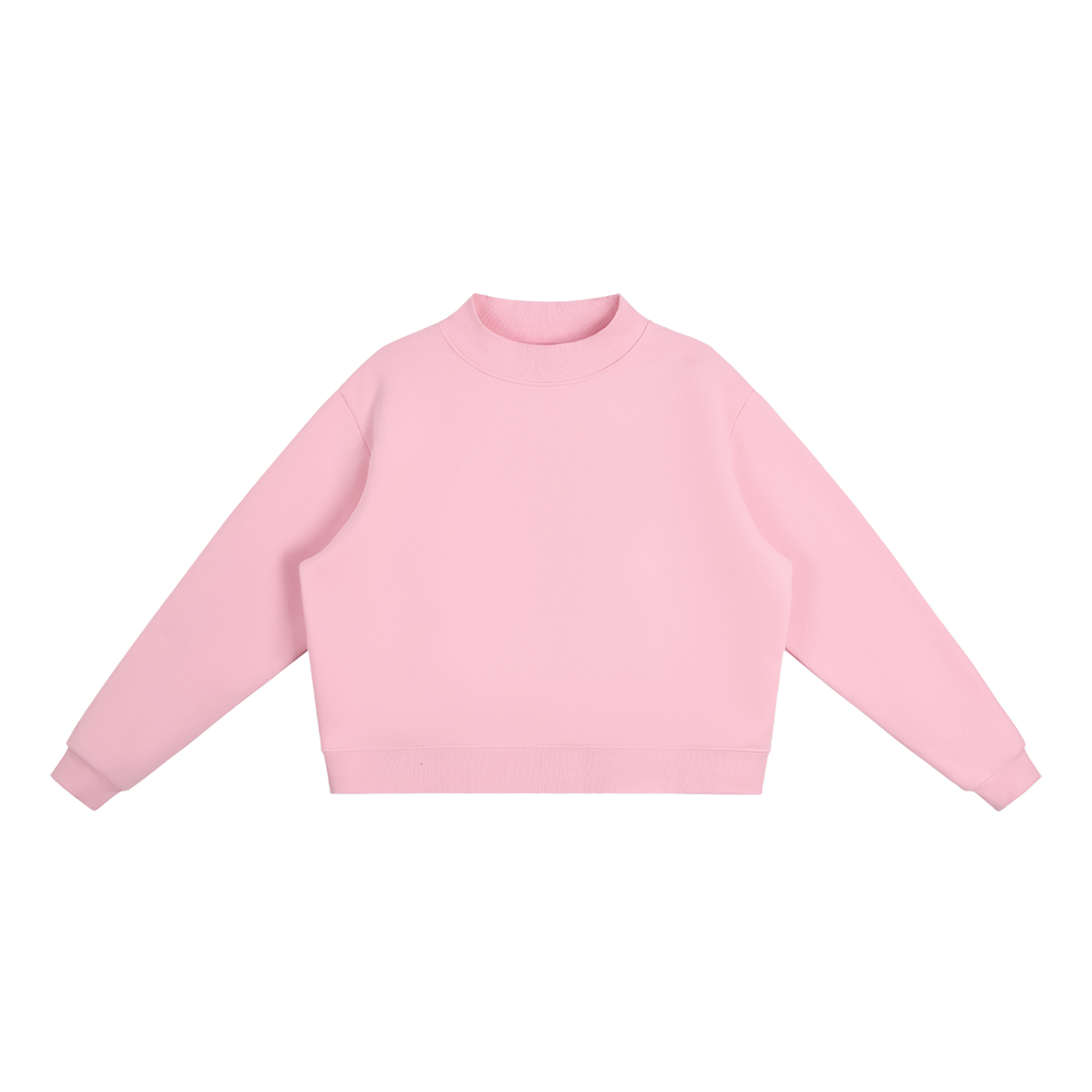 Women's Essential Fleece Mock-Neck Crew Sweatshirt