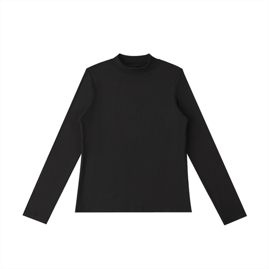 Women's Essential Mock Neck Long Sleeve T-Shirt