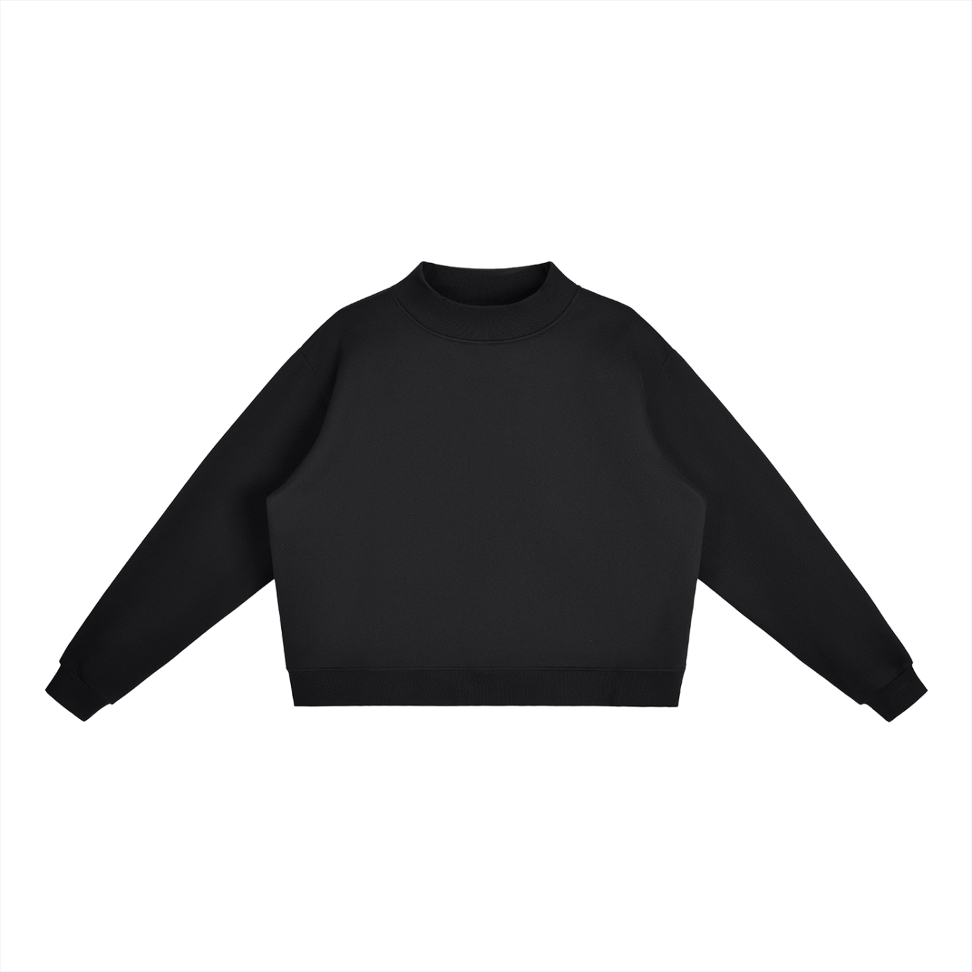 Women's Essential Fleece Mock-Neck Crew Sweatshirt