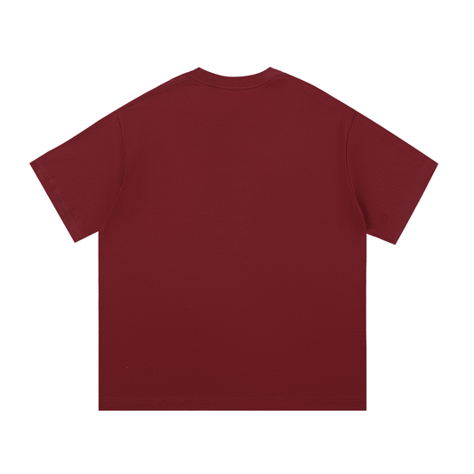 Track Lab Unisex Essential Cotton T-Shirt (Wine Red)