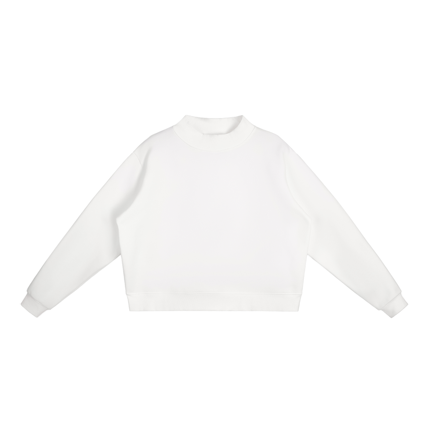 Women's Essential Fleece Mock-Neck Crew Sweatshirt