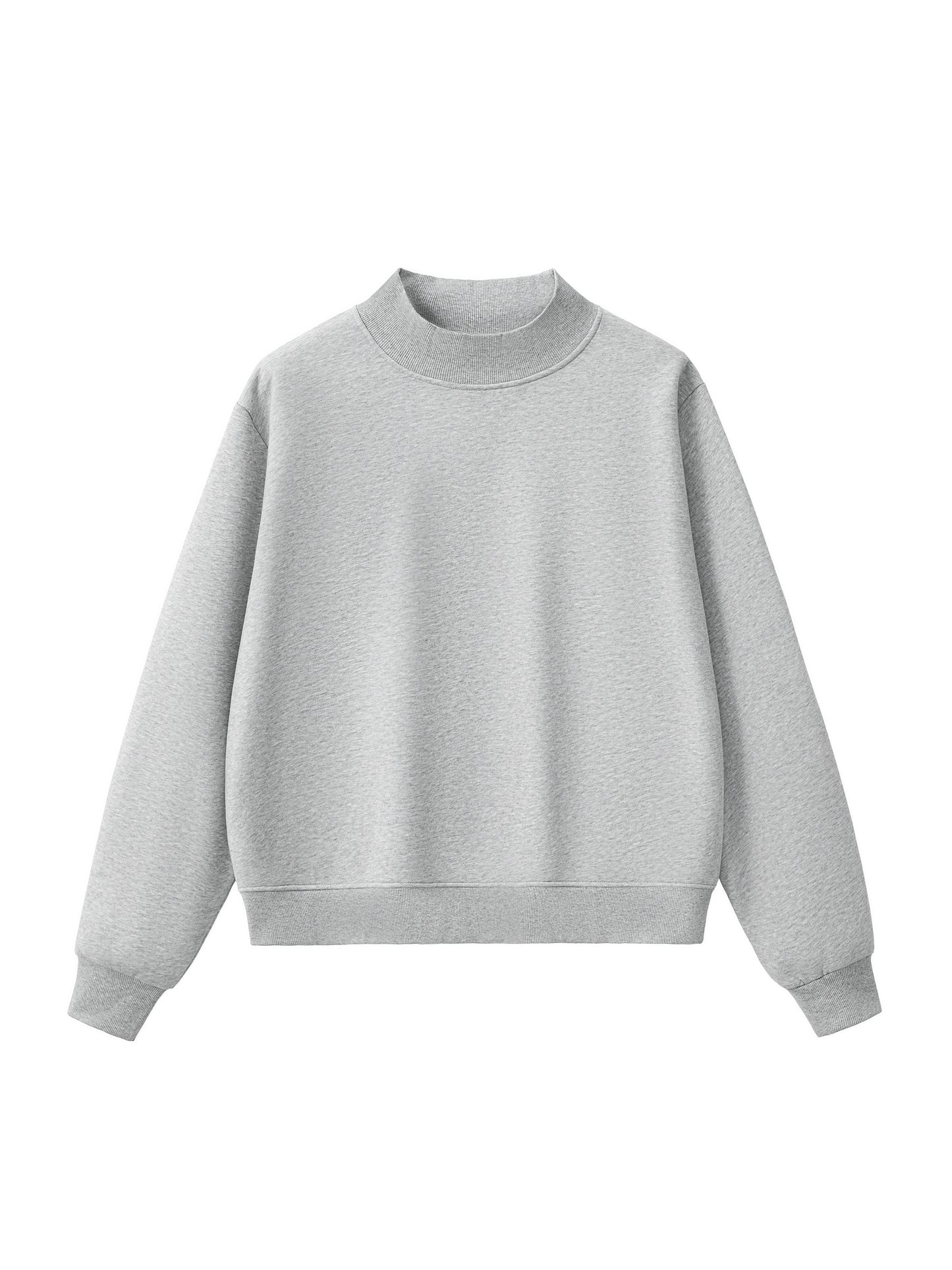Women's Essential Fleece Mock-Neck Crew Sweatshirt