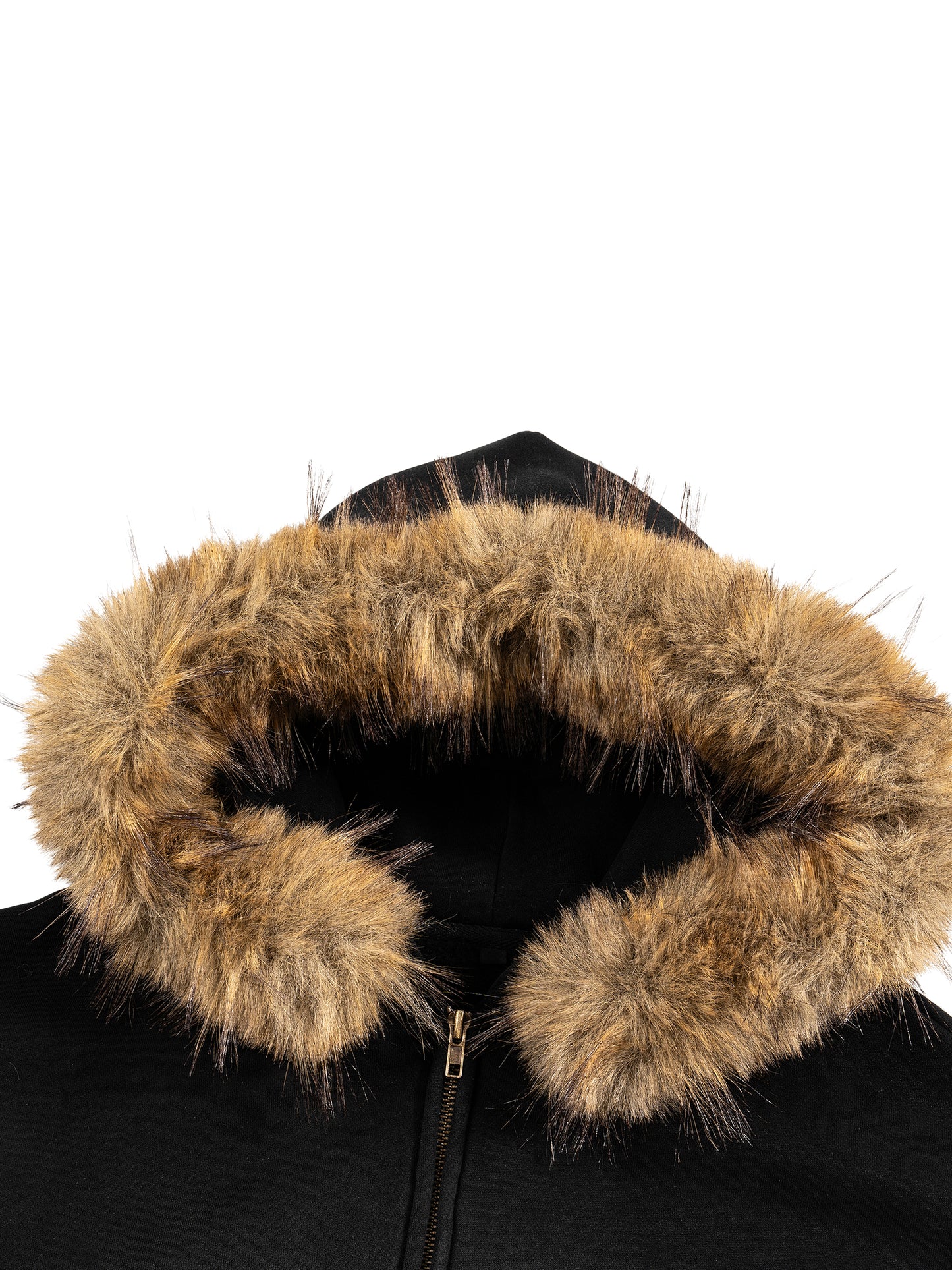 ICEBOUND Unisex Sun Fade Boxy Detachable Fur Hoodie